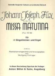 Missa matutina : für gem Chor - Johann Joseph Fux