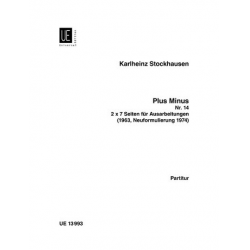Plus minus Nr.14 - 2 x 7 Seiten für Ausarbeitungen : - Karlheinz Stockhausen