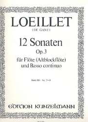 12 Sonaten op.3 Bd.3 (Nr.7-9) : - Jean Baptiste Loeillet de Gant