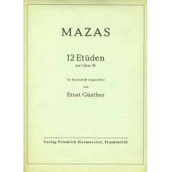 12 Etüden aus op.36 : für Kontrabaß - Jacques Mazas