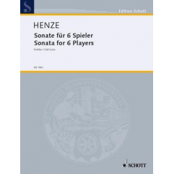 SONATE FUER SECHS SPIELER : - Hans Werner Henze