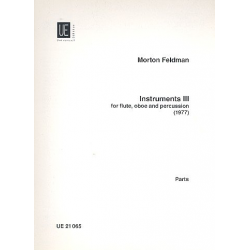 Instruments III (Flöte, Oboe und Schlagzeug) -Morton Feldman