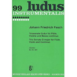 Triosonate G-Dur : für Flöte, - Johann Friedrich Fasch
