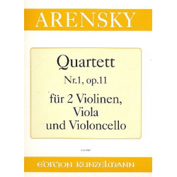 Streichquartett Nr.1 op.11 - Anton Stepanowitsch Arensky