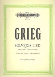 Solvejgs Lied : Gesang und Klavier - Ausgabe für hohe Stimme - Edvard Grieg