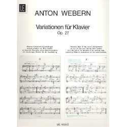 Variationen op.27 : für Klavier - Anton von Webern