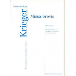 Missa brevis : für gem Chor, - Johann Philipp Krieger