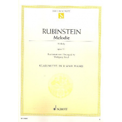 Melodie in F op.3,1 : für Klarinette - Anton Rubinstein / Arr. Wolfgang Birtel