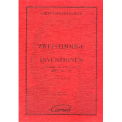 Zweistimmige Inventionen BWV772-786 : - Johann Sebastian Bach