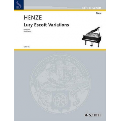 LUCY ESCOTT VARIATIONS : FOR PIANO - Hans Werner Henze