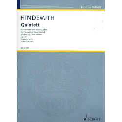 Quintett op.30 : für Klarinette. 2 Violinen, - Paul Hindemith