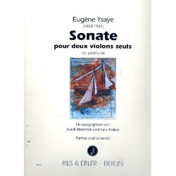 Sonate op.posthume : pour - Eugène Ysaye