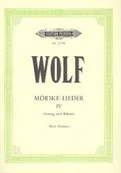 Moerike-Lieder Band 4 : für tiefe Singstimme und Klavier (dt/en) - Hugo Wolf