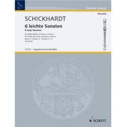 6 leichte Sonaten Band 2 (Nr.4-6) : - Johann Christian Schickhardt