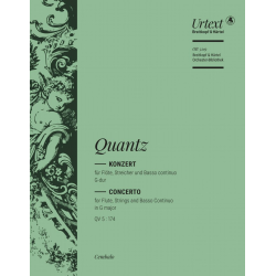 Konzert G-Dur - Cembalostimme - Johann Joachim Quantz / Arr. Horst Augsbach