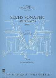 6 Sonaten op.1 : für 2 Flöten (Oboen) -Giuseppe Sammartini