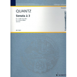 Sonata à 3 : for 3 alto recorders - Johann Joachim Quantz