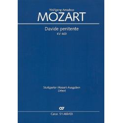 Davide penitente KV469 : Kantate - Wolfgang Amadeus Mozart