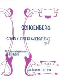 6 KLEINE KLAVIERSTUECKE OP.19  (Gitarre) - Arnold Schönberg / Arr. Siegfried Behrend