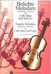 Beliebte Melodien Band 1 - Soloausgabe Cello / Bass und Klavier - Diverse / Arr. Alfred Pfortner