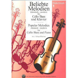 Beliebte Melodien Band 1 - Soloausgabe Cello / Bass und Klavier -Diverse / Arr.Alfred Pfortner
