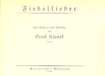 Fiedellieder op.64 : für Gesang - Ernst Krenek