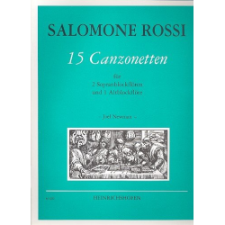 15 Kanzonetten 1589 : für - Salomon Rossi Hebreo