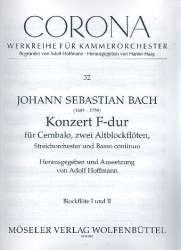 Konzert F-Dur BWV1057 : für Cembalo, - Johann Sebastian Bach / Arr. Adolf Hoffmann