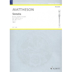 SONATE B-DUR OP.1,11 : FUER - Johann Mattheson