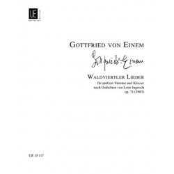 Waldviertler Lieder op.71 : - Gottfried von Einem