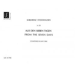 Aus den sieben Tagen Nr.26: - Karlheinz Stockhausen