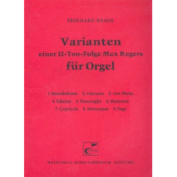 Varianten einer 12-Ton-Folge Max Regers : - Eberhard Kraus