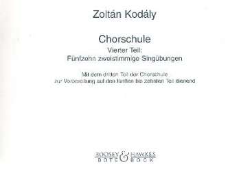 Chor-Schule Band 4 : - Zoltán Kodály