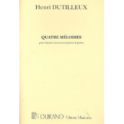 4 Melodies: pour baryton (mezzo-soprano) - Henri Dutilleux