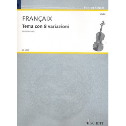 Tema con 8 variazioni : per violino solo - Jean Francaix