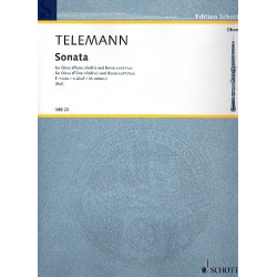 Sonate e-Moll : für Oboe und Bc -Georg Philipp Telemann