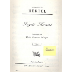 Konzert a-Moll : für Fagott, -Johann Wilhelm Hertel