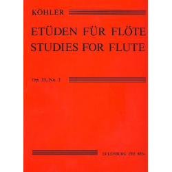 Etüden op.33,3 : für Flöte -Ernesto Köhler