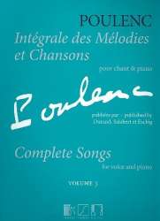 Integrale des mélodies et chansons vol.3 : - Francis Poulenc
