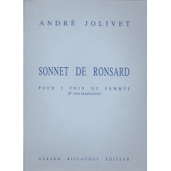 Sonnet de Ronsard : pour 3-4 voix de femmes - André Jolivet