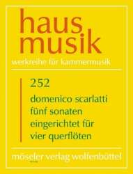5 Sonaten : für 4 Flöten - Domenico Scarlatti / Arr. Gottfried Stein
