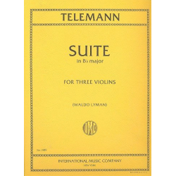 Suite in B flat major (Easy) 3 Violinen -Georg Philipp Telemann