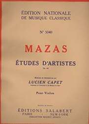 Etudes d'artistes op.36 : pour violon - Jacques Mazas