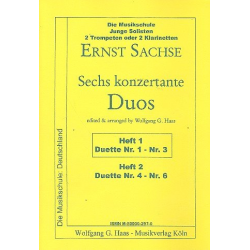 6 konzertante Duos Band 1 (Nr.1-3) : - Ernst Sachse