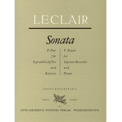 Sonata F-Dur : für Sopranblock- - Jean-Marie LeClair
