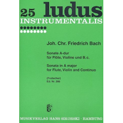 Sonate A-Dur : für Flöte, Violine - Johann Christoph Friedrich Bach