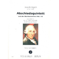 Abschiedsquintett nach Hob.I:45 : für Violine, - Franz Joseph Haydn