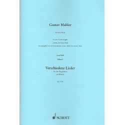 Verschiedene Lieder : für eine - Gustav Mahler