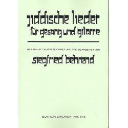 Jiddische Lieder : für - Siegfried Behrend