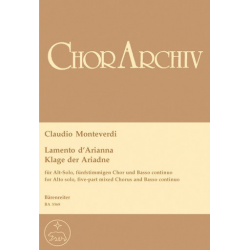 Lamento d'Arianna : für Alt, - Claudio Monteverdi